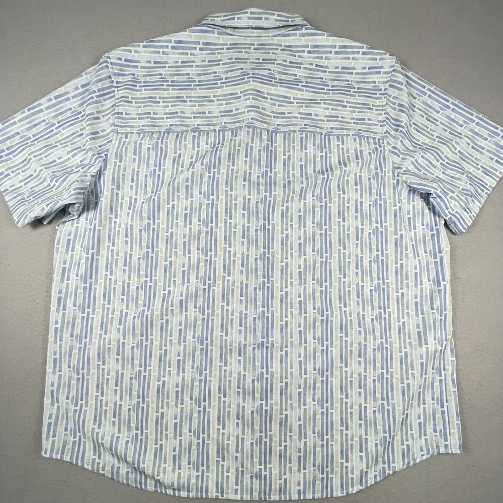 Tommy Bahama Shirt Mens XL Blue IslandZone Short Slv Geometric Stretch Coastal - Picture 8 of 8